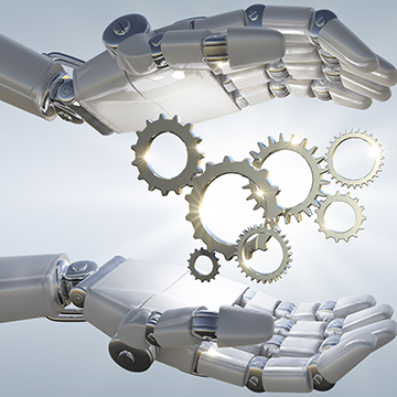 by machine